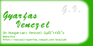 gyarfas venczel business card